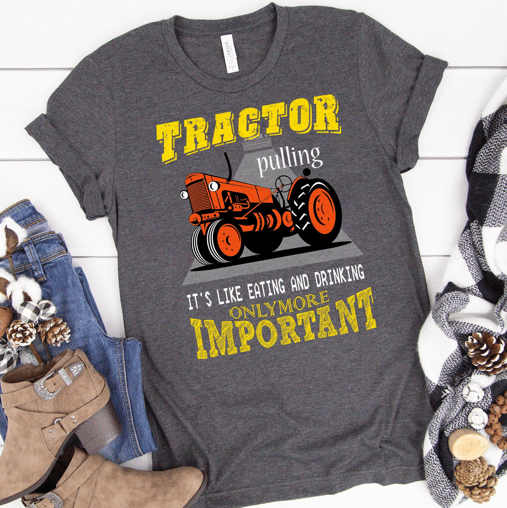 Tractor Pulling Tractor Gifts For Farmers Big Truck Family Etsy