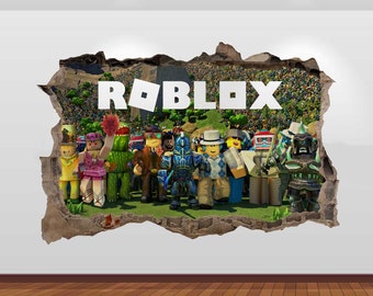 Roblox Wall Decal Etsy - roblox floor decals