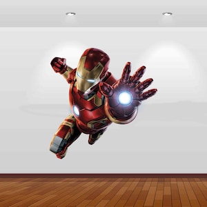 Superhero Wall Decal Sticker Mural Poster Print Art Spiderman Iron Man Hulk Captain America 1
