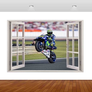 Valentino Rossi Car Window Decal, Motogp Window Sticker, Van Decal