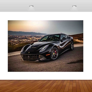 Super Sports Car Racing Black Horse Italian 3D  Vinyl Sticker Poster Decal Mural Removable s61 Art Kids Mural