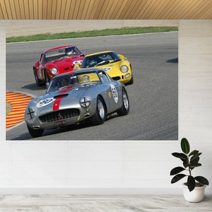Classic Old Ferrari Racing Track 3d View Wall Sticker Poster Decal A844