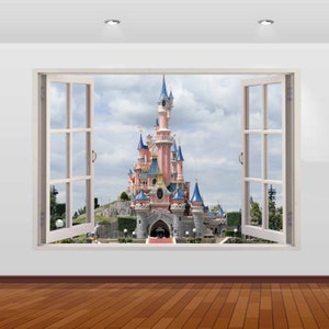 Castle France Dream Disney Land Wall Stickers 3D Vinyl Poster Decal Removable Adhesive Bedroom 88