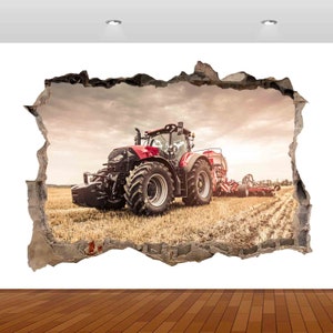 Tractor Kids Nature Farm  3D  Sticker Vinyl Poster Decal Removable Bedroom s41
