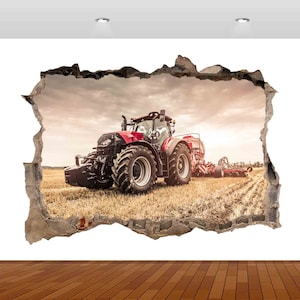 Tractor Kids Nature Farm  3D  Sticker Vinyl Poster Decal Removable Bedroom s41