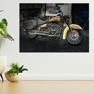 Harley Davidson Motorcycle Bike Sports 3d View Wall Sticker Poster Decal A529