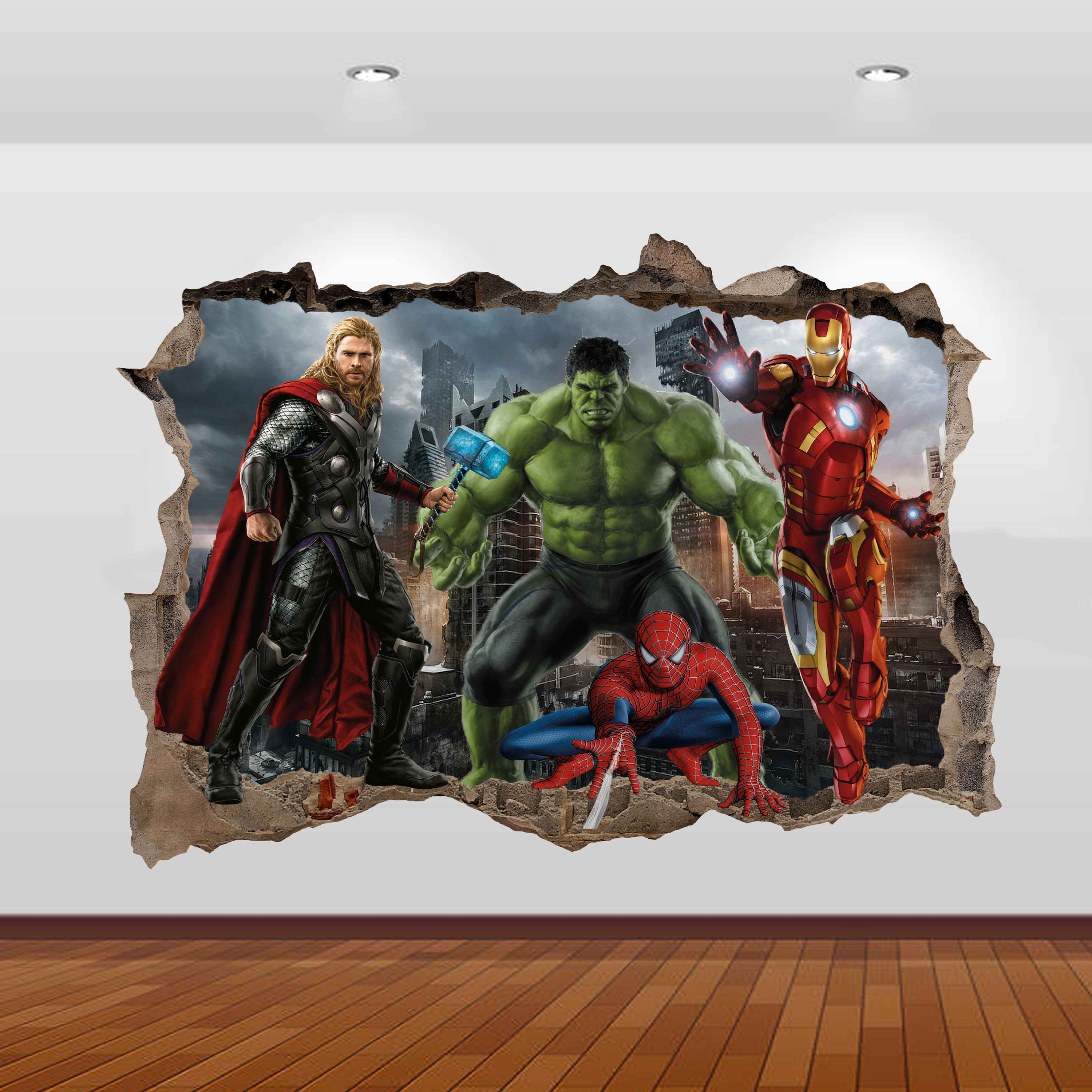 Pegatinas de pared de superhéroes, póster 3D, pegatina de pared de  superhéroes, pegatina de pared de superhéroes, pegatina de pared de  superhéroes TUNC Sencillez