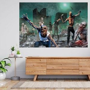 Zombie Scene 3D Illustration 3d View Wall Sticker Poster Decal A190