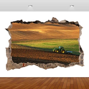 Tractor Kids Nature Farm Lounge 3D  Sticker Vinyl Poster Decal Removable Bedroom s44