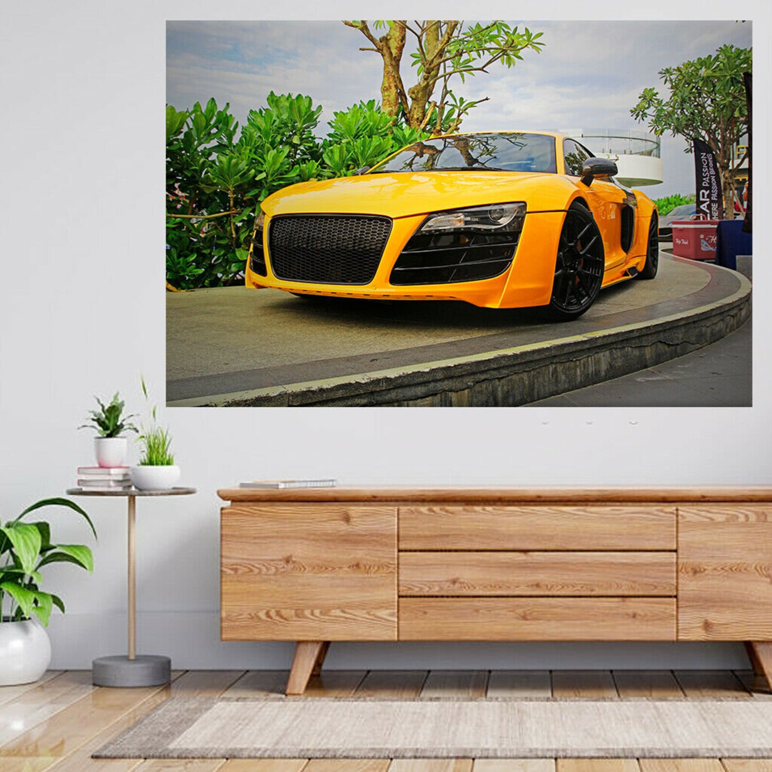 Super Sports Car Racing Audi R8 TT Track 3d View Wall Sticker Poster ...