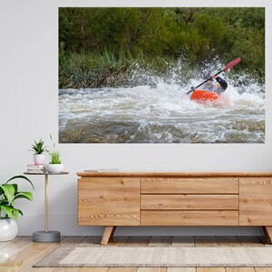 Padding Through Water On A River 3d View Wall Sticker Poster Decal A193