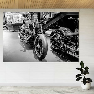 Motorcycle Bike Showroom Harley 3d View Wall Sticker Poster Decal A172