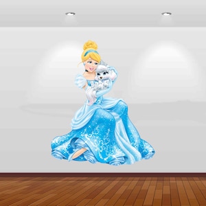 Princess Characters and Fairies Rainbow Wall Sticker Mural Poster Decal Girls Room Nursery Decor P3