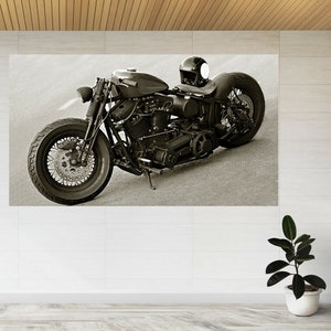 Retro Motorcycle Harley Davidson Chopper View Wall Sticker Poster Decal A811