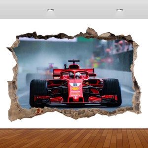 Super Sports Car Racing Mercedes Formula One 3D  Vinyl Sticker Poster Decal Mural Removable s49 Art Kids Mural