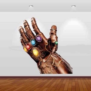 Superhero Wall Decal Sticker Thor Mural Poster Print Art Spiderman Iron Man Hulk Thanos Gauntlet