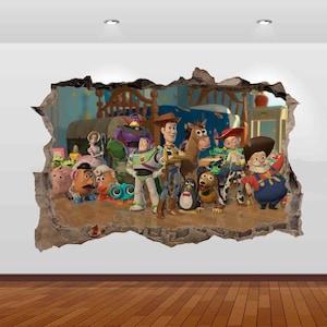 Jouets pour enfants Personnages de dessins animés Histoire 3D Vinyle Araignée Affiche Décalable Adhésif Amovible Chambre 669