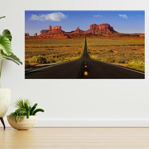 Monument Valley Road Nature 3d View Wall Sticker Poster Decal A28