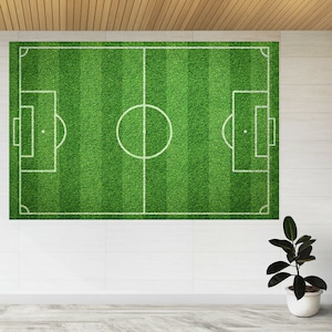 Fußballfeld, Fußballfeld 3D Ansicht Wandtatto Poster Aufkleber A802