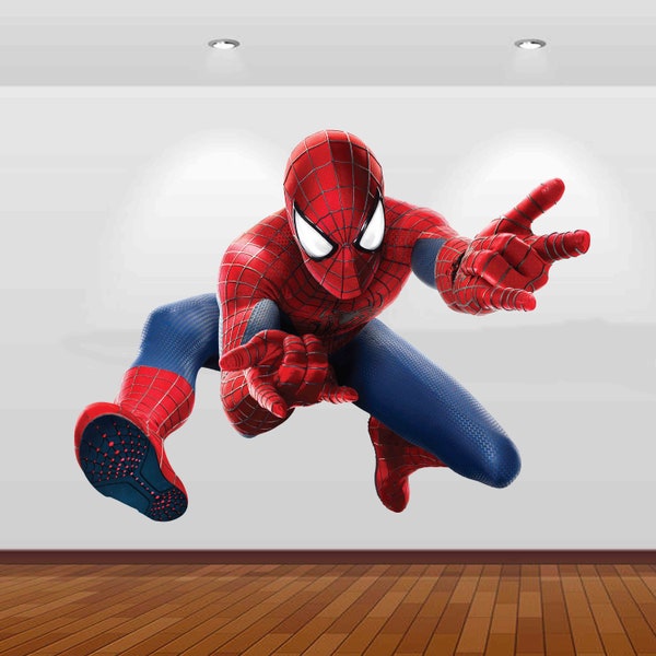 Superhero Wall Decal Sticker Mural Poster Print Art Spiderman Iron Man Hulk Captain America 6