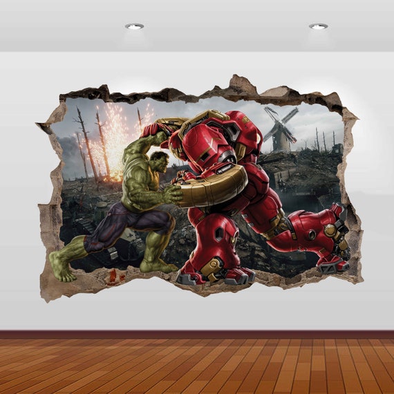 Canvaspuzzle Multicolor Fabric Wall Decal - Hulk, Spiderman, Iron Man, Captain America - View #2