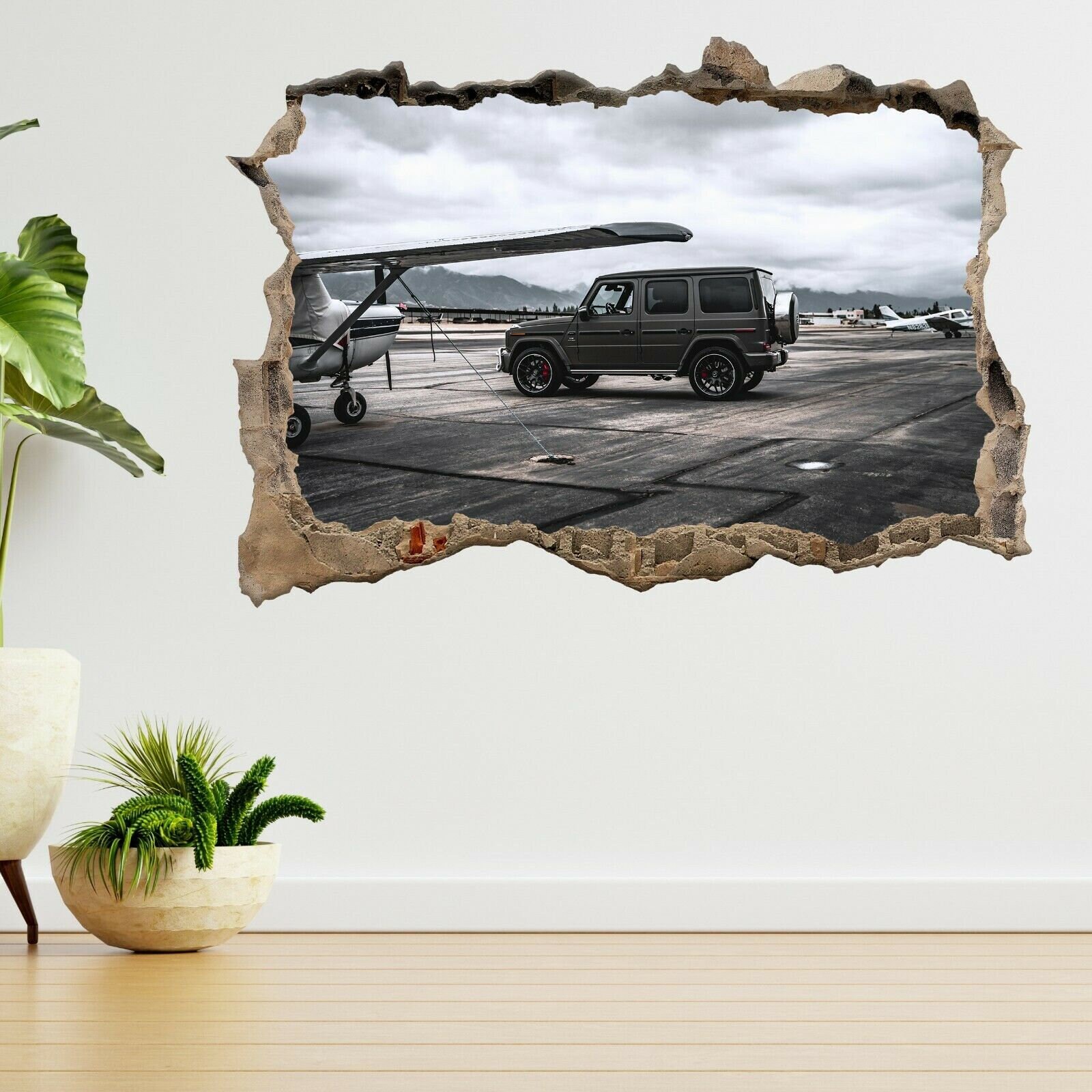 Mercedes G63 AMG G Wagon Super 3d Smashed View Wall Sticker Poster Decal A540