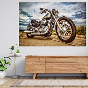 Harley-Davidson Sportster Bike 3d View Wall Sticker Poster Decal A88