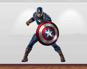 スーパーヒーロー ウォールデカール ステッカー 壁画 ポスター プリント アート スパイダーマン アイアンマン ハルク キャプテン アメリカ 3