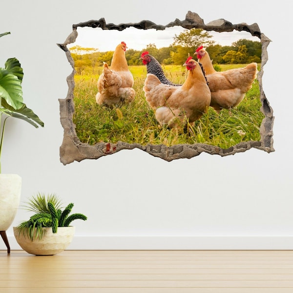 Chicken Wall Decal - Etsy
