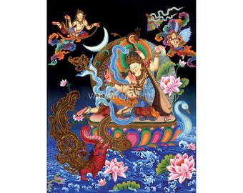 Goddess Saraswati Tibetan Buddhist Print | Traditional Hindu Goddess Sarasvati Print | Buddhist Art For Home Deco | Abstract Monastery Print