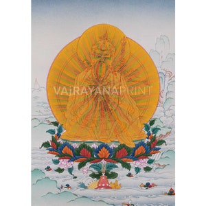 Guru Rinpoche Thangka Print | High Quality Canvas Print | Padmasambhava In Rainbow Body Form | Tibetan Buddhist Art | Arts and Collectibles