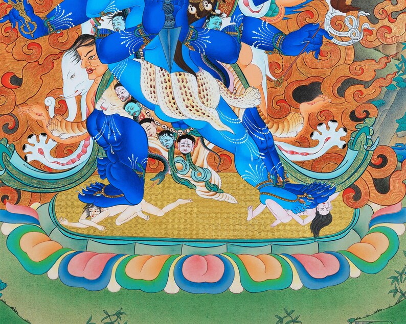 Vajrakilaya Thangka Print Dorje Phurba Vajra Kilaya Painting High