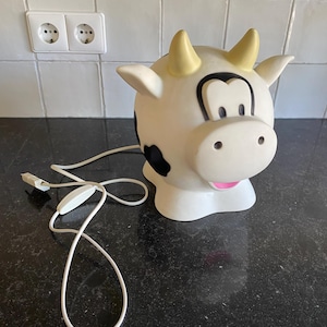 Vintage Heico big plastic cow lamp