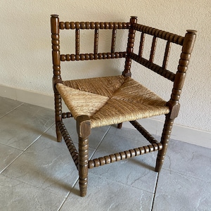 Vintage hoekkruk, Franse/antieke klosstoel