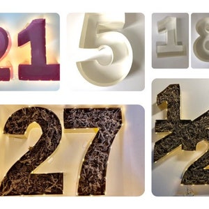 Fillable Number Gift Boxes