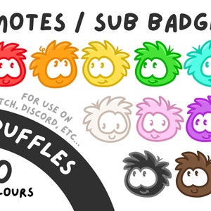 Puffle Emotes (Club Penguin) - Twitch / Discord - ZIP File Download
