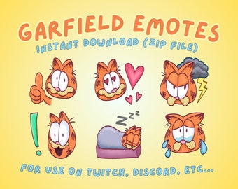 Garfield Emotes - Twitch / Discord - ZIP File Download