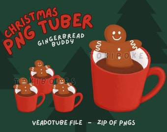 Gingerbread PNG Tuber - Veadotube Mini File - ZIP File