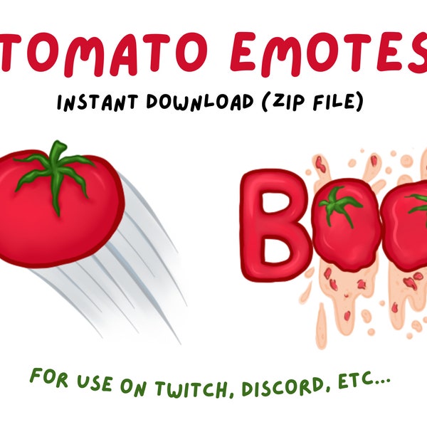 Tomato Emotes - Twitch / Discord - ZIP File Download