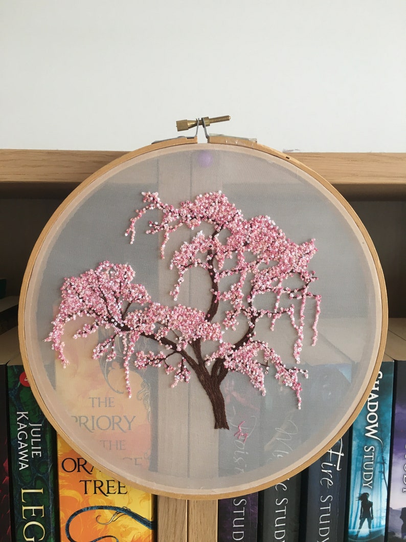 Cherry Blossom Hand Embroidery Hoop Art PDF Pattern with Etsy