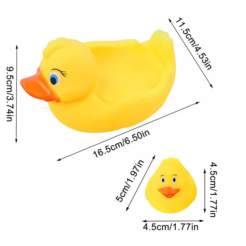 4pcs Rubber Yellow Duck Set Bath Set Floating Ducky Baby Kids Shower ...