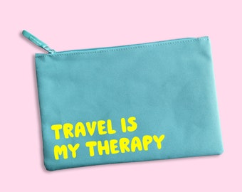Travel is my Therapy Passport Reisedokumente Portemonnaie