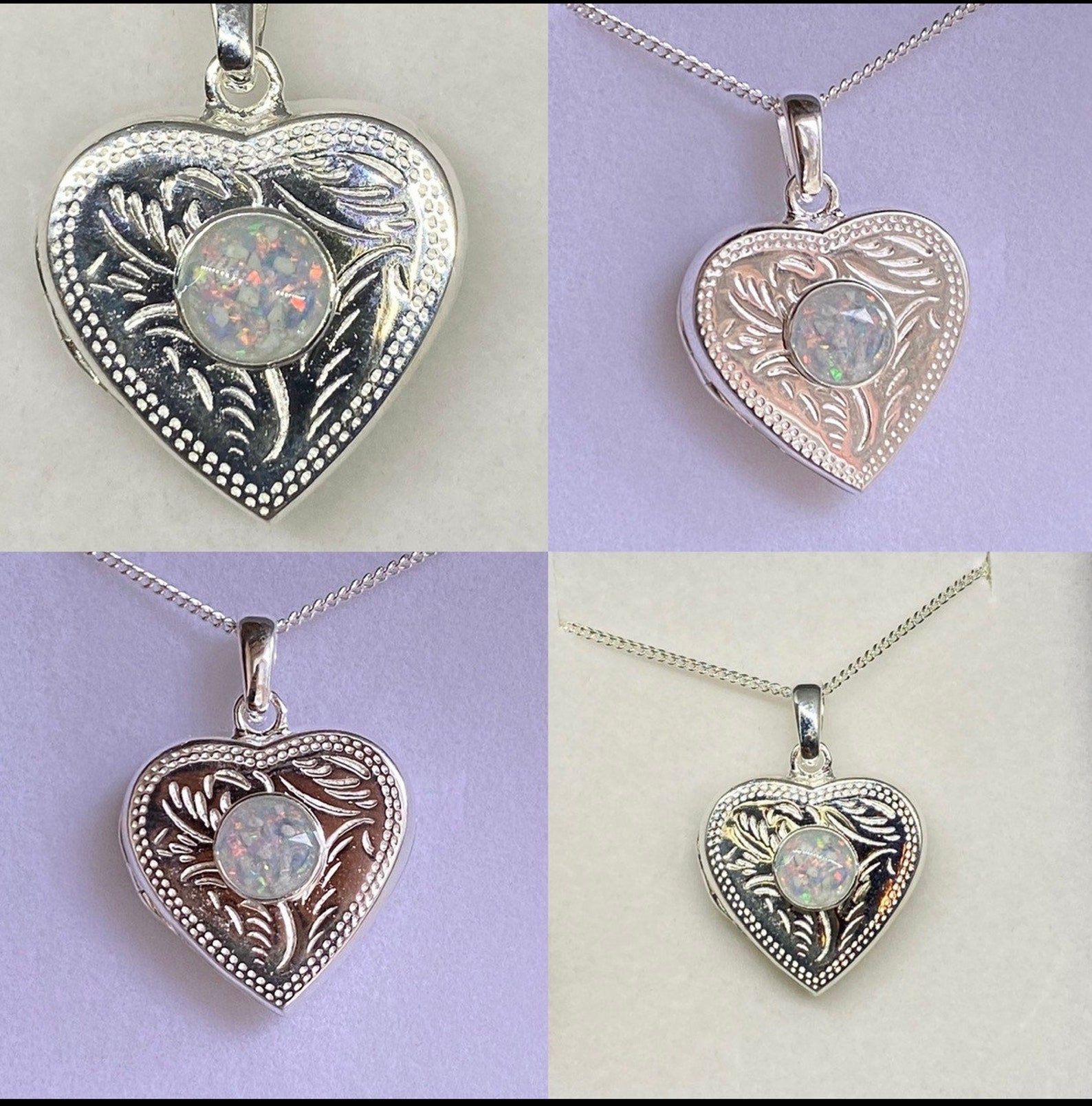 MEMORIAL/ashes heart locket sterling silver Etsy