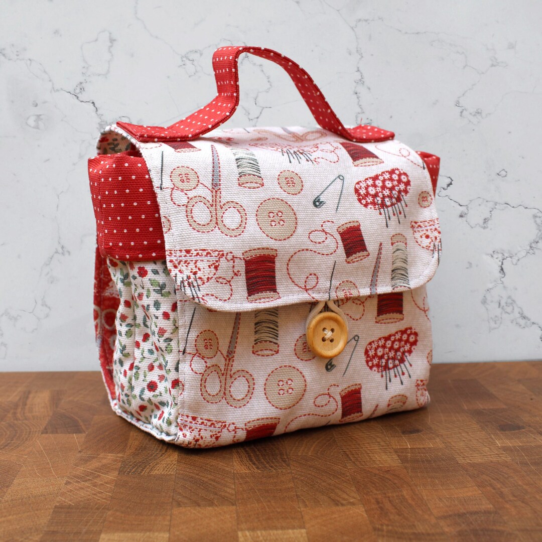 Amber Makes Mug Carry Case Redwork. Cut and Sew Panel and Etsy