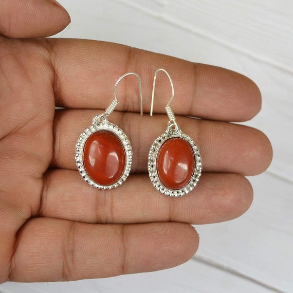 Red jasper earrings online