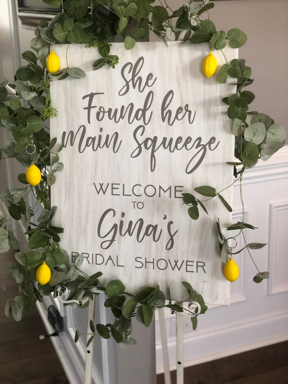 She Found Her Main Squeeze Bridal Shower/wedding Sign Etsy