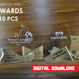 Premios archivos láser svg, archivos Glowforge, archivos de trofeos, regalos personalizados SVG, Laser Dad svg, AI, archivos PDF
