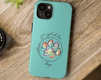 Iphone 15 cell phone case  Paw print Tough Phone Cases