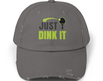 pickleball's gift, pickleball gift for her him Baller Pic  Dink it! Unisex Pickle Ball Distressed cap hat Pickle accessories Pickleball gif