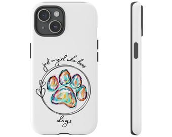 Funda de teléfono con estampado de huellas de perros para amantes de los perros (iPhone 15, Samsung Galaxy S24, Google Pixel 8 Pro)